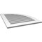 Ekena Millwork Quarter Round Top Right Surface Mount PVC Gable Vent w/ 3-1/2"W x 1"P Standard Frame, 28"W x 34"H GVPQR28X3401SF - alternate 3
